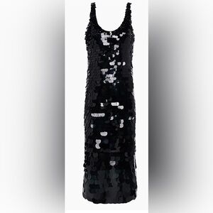 L’agence Leander Paillette Tank Midi-Dress XS